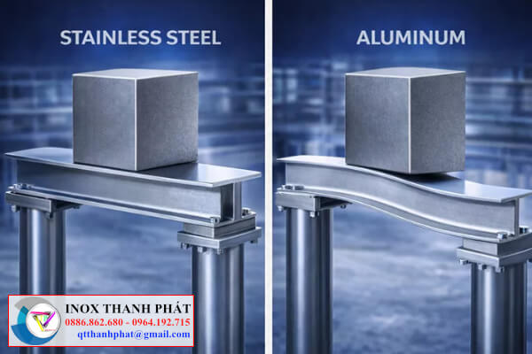 Nhôm và inox cái nào cứng hơn