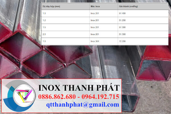 Giá inox 304, 201 hộp 60x60
