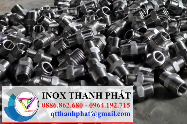 Kép 2 đầu ren ngoài inox