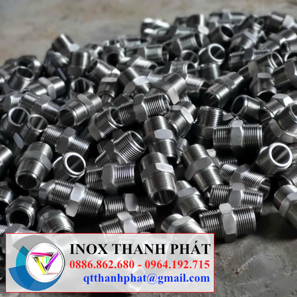 Kép Inox 304, 201, 316 (Kép Nối 2 Đầu Ren Ngoài Inox)